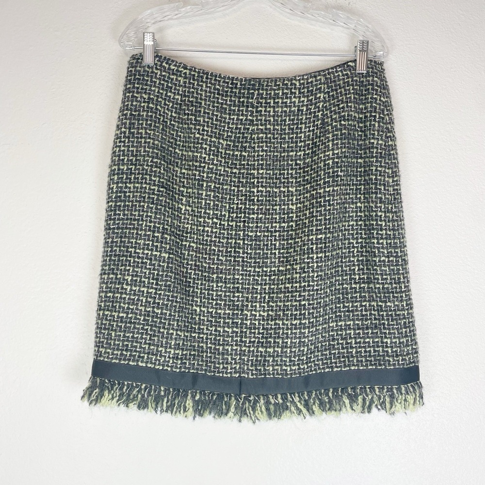 Vintage JON Suit Jack Skirt 12 Fringe Alpaca Mohair Old Money Classic Elegant - Picture 11 of 15